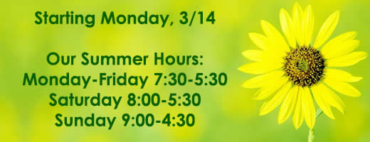 Summer hours start March 14